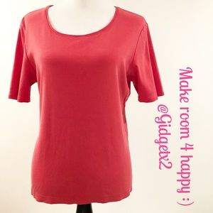 Chico’s salmon pink short sleeve tee Size 2